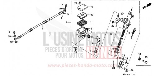 MAITRE-CYLINDRE FREIN AR. CYLINDRE CBR600FJ de 1988